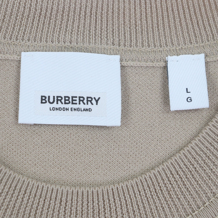 極美品▼BURBERRY バーバリー 8040224 ホースフェリー スーパーメリノウール92% クルーネック プルオーバー ニットセーター L 正規品