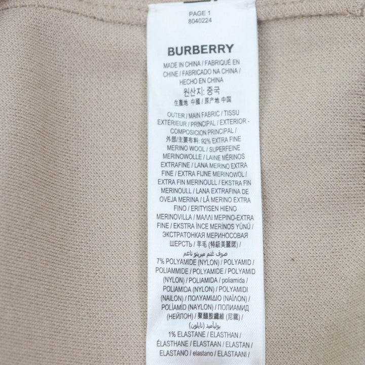 極美品▼BURBERRY バーバリー 8040224 ホースフェリー スーパーメリノウール92% クルーネック プルオーバー ニットセーター L 正規品
