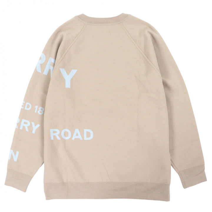 極美品▼BURBERRY バーバリー 8040224 ホースフェリー スーパーメリノウール92% クルーネック プルオーバー ニットセーター L 正規品