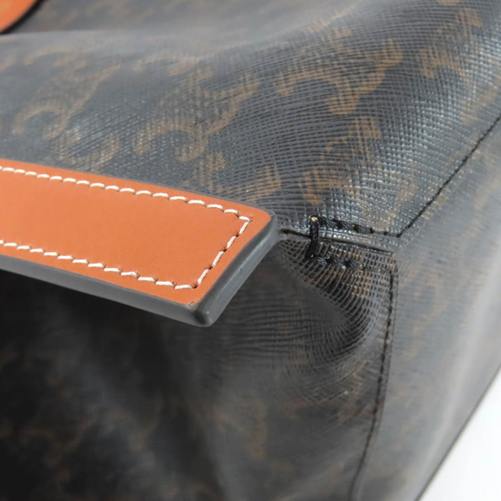 極美品★CELINE セリーヌ 12418 スモール キューボ バッグ ハニー ロゴ入り トリオンフキャンバス 2way ショルダーバッグ イタリア製