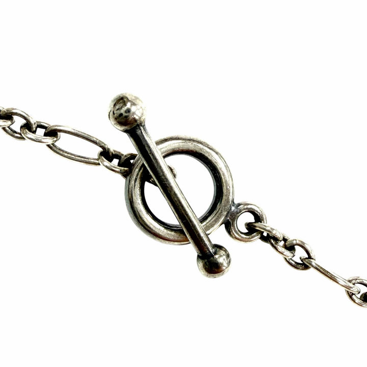 美品◇Georg Jensen ジョージジェンセン 1994 925 ガーネット イヤーネックレス ペンダント シルバー レッド系 重量11.04g レディース
