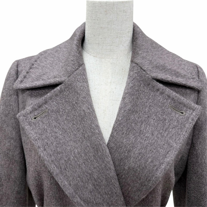 極美品☆Max Mara マックスマーラ 10160423000 カシミヤ キャメル 白タグ 袖口ファー付 ベルテッドコート ブラウン 36 イタリア製 正規品