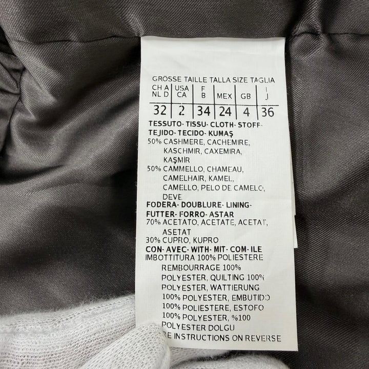 極美品☆Max Mara マックスマーラ 10160423000 カシミヤ キャメル 白タグ 袖口ファー付 ベルテッドコート ブラウン 36 イタリア製 正規品