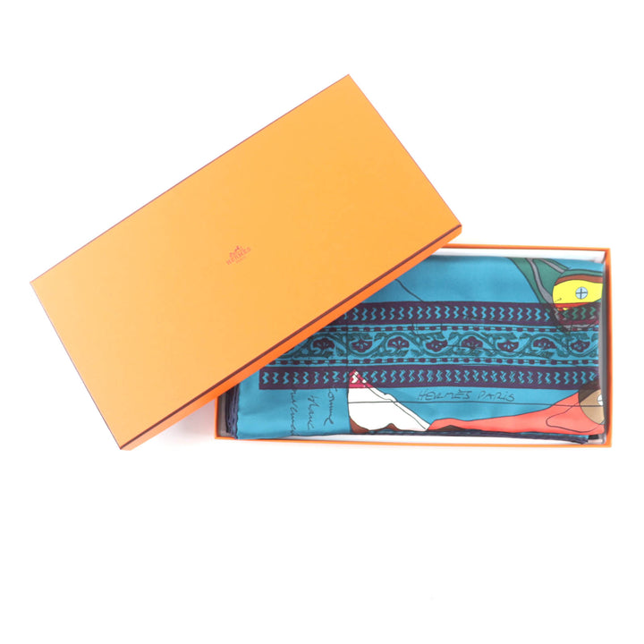極美品★HERMES エルメス カレ140 LE PEGASE D HERMES エルメスのペガサス シルク100％ カレジェアン スカーフ マルチ 箱付 フランス製