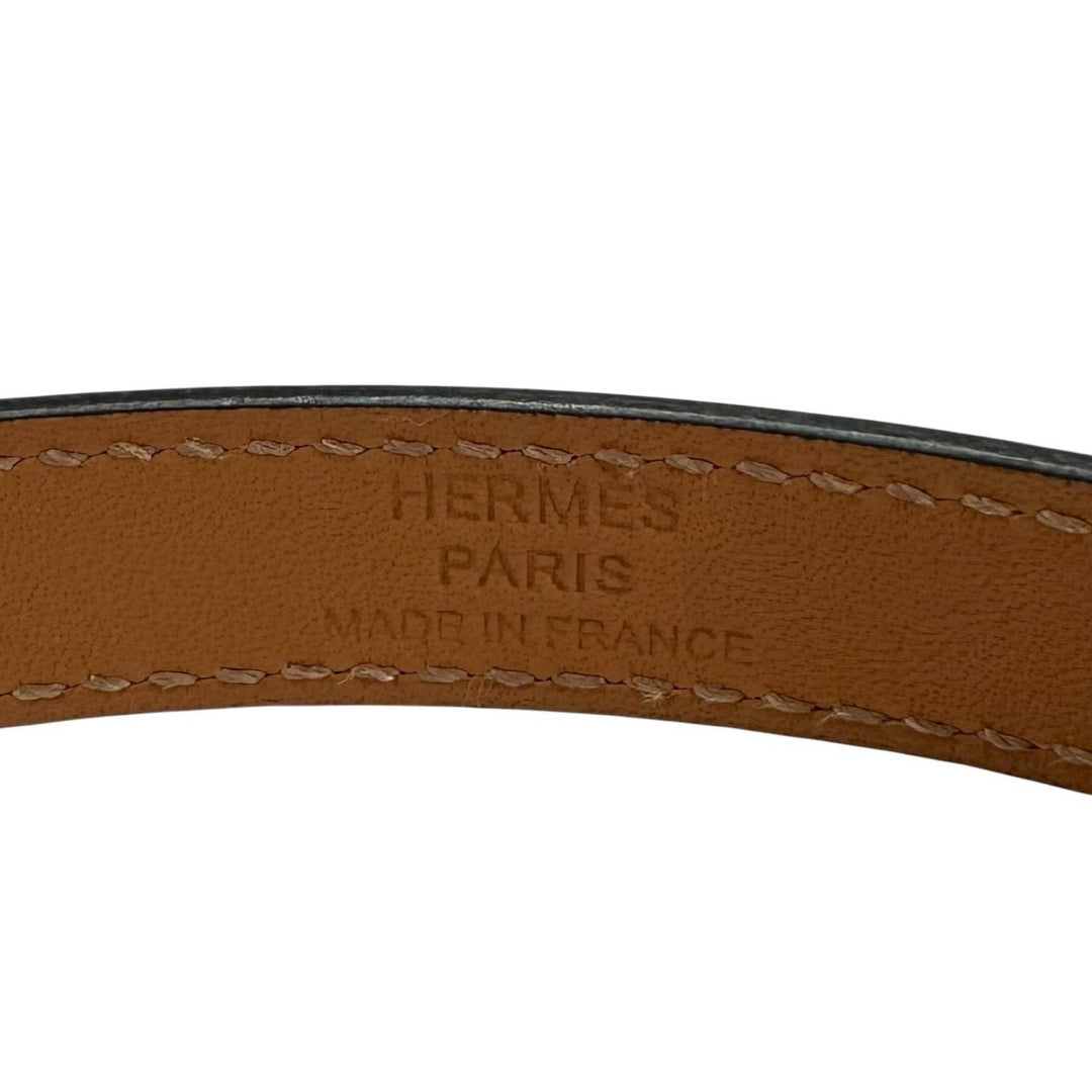 未使用品▲HERMES エルメス ケリー ドゥブルトゥール シェーブル ゴールド金具 ブレスレット ピンク T2 B刻印 フランス製 レディース