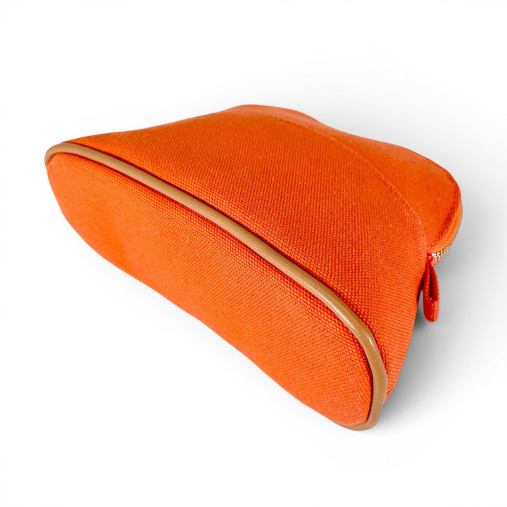 極美品▲HERMES エルメス ボリード ポーチ ミニミニ トワルアッシュ トワルH コスメ トラベルケース オレンジ フランス製 レディース