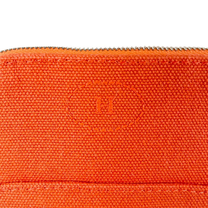 極美品▲HERMES エルメス ボリード ポーチ ミニミニ トワルアッシュ トワルH コスメ トラベルケース オレンジ フランス製 レディース