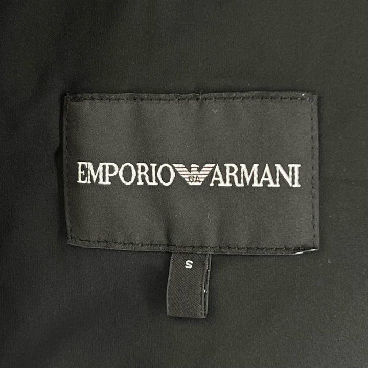 極美品▲EMPORIO ARMANI エンポリオ アルマーニ 3Y1G07 黒タグ ロゴボタン 3WAY ジャケット ベスト ブラック S 正規品 メンズ
