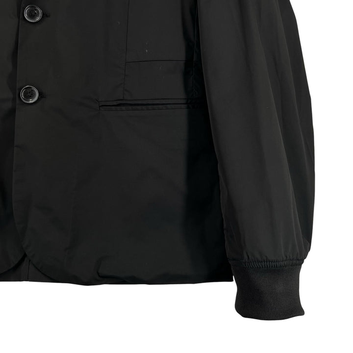 極美品▲EMPORIO ARMANI エンポリオ アルマーニ 3Y1G07 黒タグ ロゴボタン 3WAY ジャケット ベスト ブラック S 正規品 メンズ