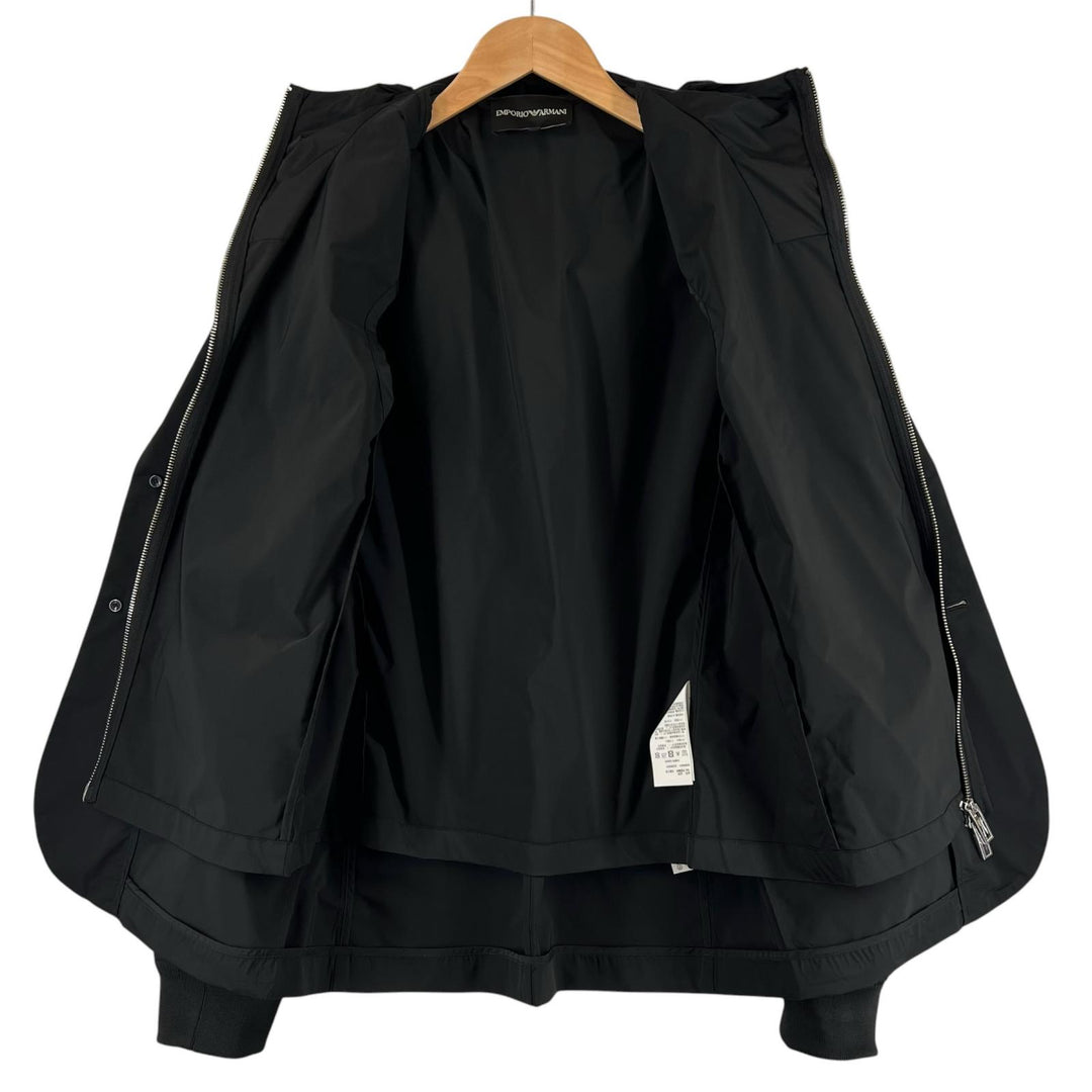 極美品▲EMPORIO ARMANI エンポリオ アルマーニ 3Y1G07 黒タグ ロゴボタン 3WAY ジャケット ベスト ブラック S 正規品 メンズ