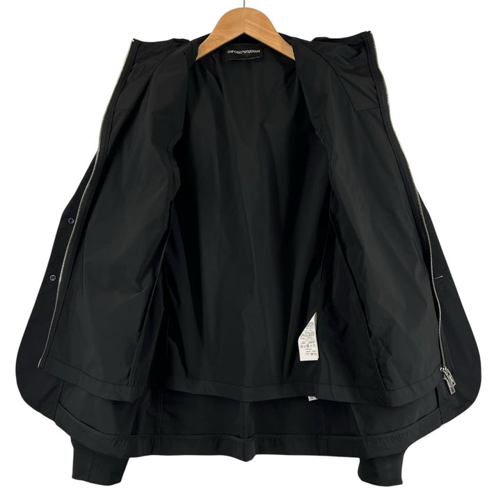 極美品▲EMPORIO ARMANI エンポリオ アルマーニ 3Y1G07 黒タグ ロゴボタン 3WAY ジャケット ベスト ブラック S 正規品 メンズ