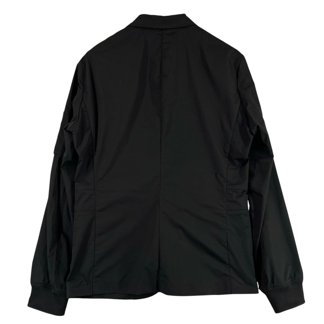 極美品▲EMPORIO ARMANI エンポリオ アルマーニ 3Y1G07 黒タグ ロゴボタン 3WAY ジャケット ベスト ブラック S 正規品 メンズ