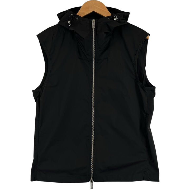 極美品▲EMPORIO ARMANI エンポリオ アルマーニ 3Y1G07 黒タグ ロゴボタン 3WAY ジャケット ベスト ブラック S 正規品 メンズ