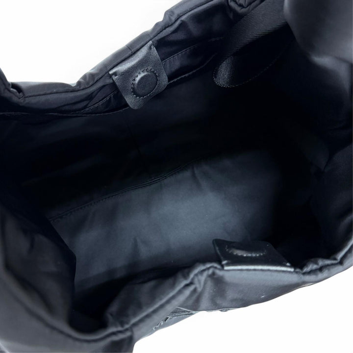 極美品☆MARC JACOBS マークジェイコブス THE BOW NYLON SACK BAG ザ ボウ リボンデザイン ハンドバッグ ブラック レディース