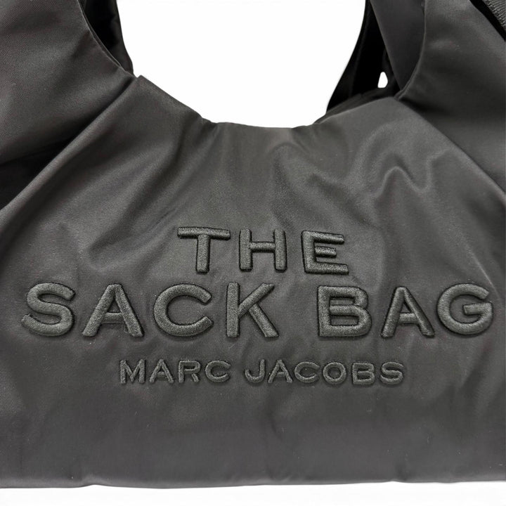 極美品☆MARC JACOBS マークジェイコブス THE BOW NYLON SACK BAG ザ ボウ リボンデザイン ハンドバッグ ブラック レディース
