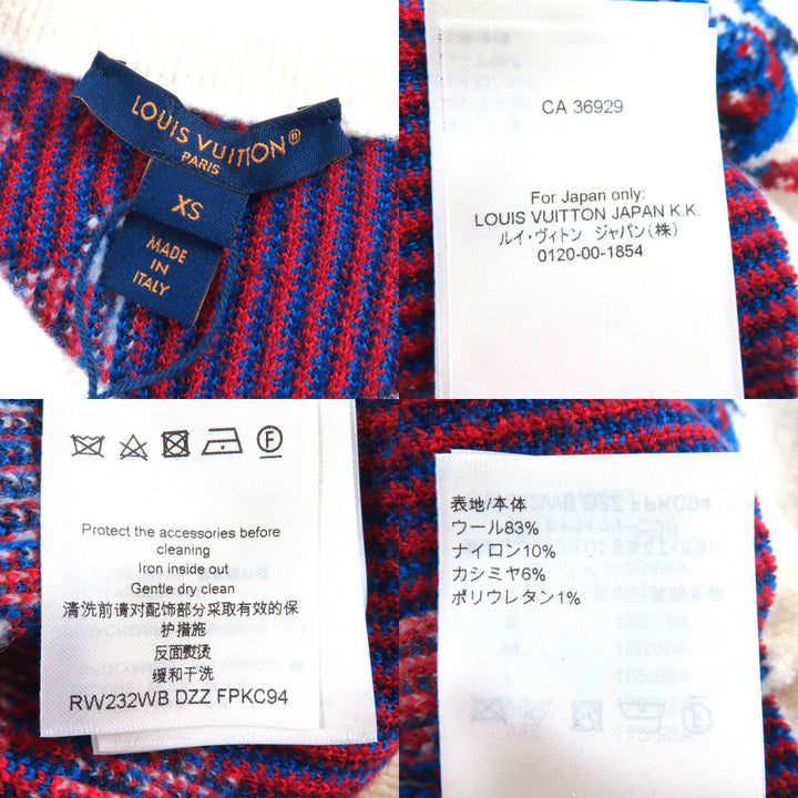 未使用△LOUIS VUITTON ルイヴィトン 2023年 トランペット ホルン パターン カーディガン ランウェイ 新垣結衣着 XS 正規品 定価1276000