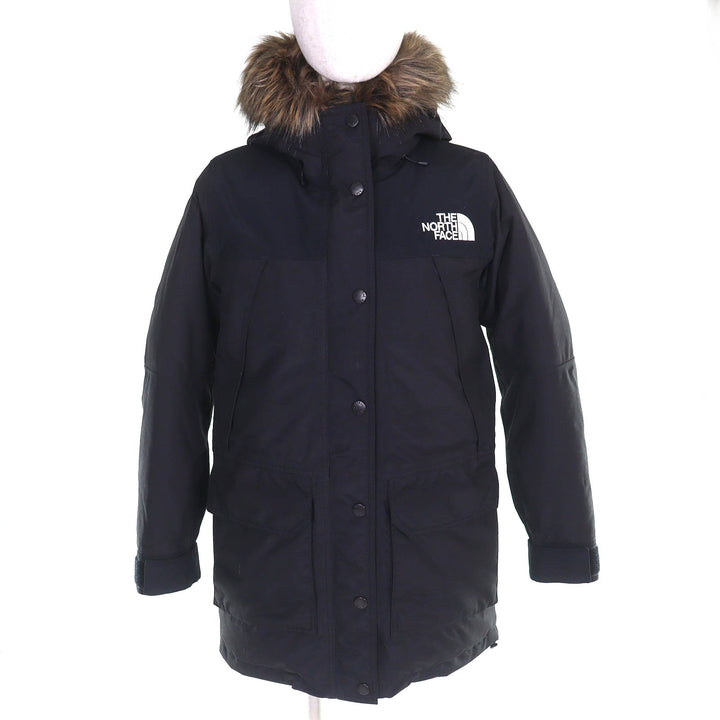美品△THE NORTH FACE ザ・ノースフェイス NDW91935 Moutain Down Coat マウンテンダウンコート ゴアテックス ロゴ ブラック S 正規品
