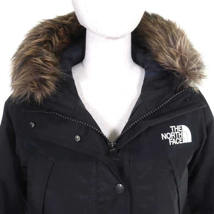 美品△THE NORTH FACE ザ・ノースフェイス NDW91935 Moutain Down Coat マウンテンダウンコート ゴアテックス ロゴ ブラック S 正規品