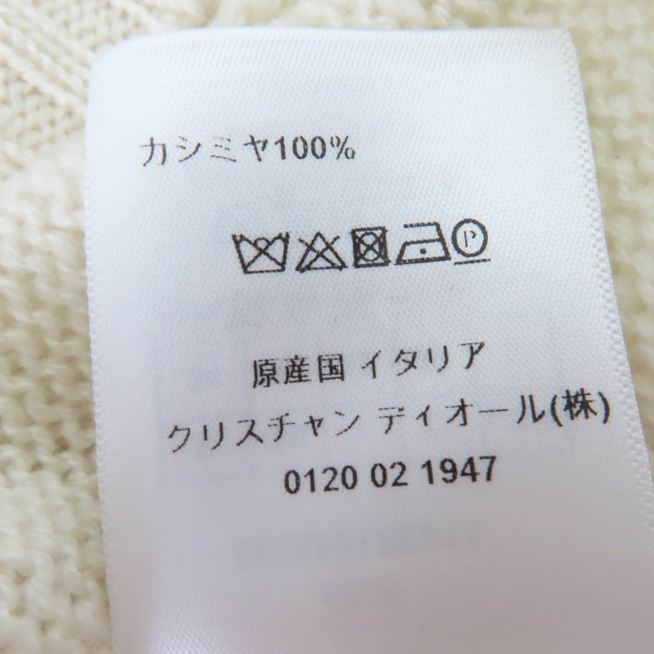 極美品☆Christian Dior クリスチャンディオール 18SS 8E24521ZE013 カシミヤ100％ スパイダー 長袖ニット ホワイト 38 伊製 正規品