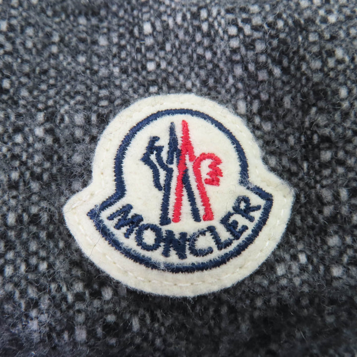 極美品☆MONCLER モンクレール 22-23AW H20931B00003 TORCON ウール カシミヤ ロゴワッペン付 ダウンコート グレー 3 正規品 レディース
