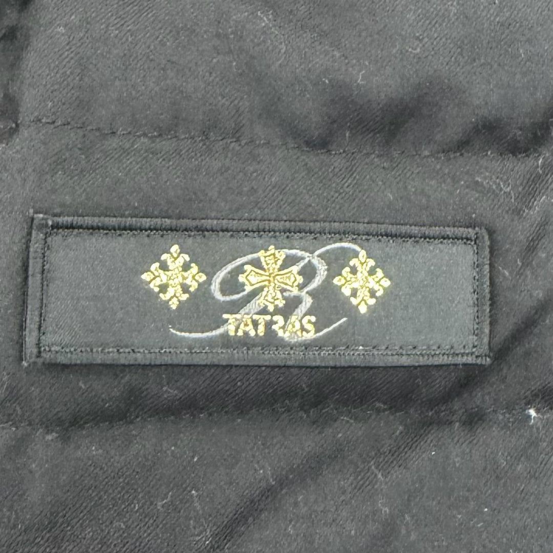 美品☆TATRAS タトラス LTAT22A4581-D Rライン CIMA チマ ウール シルク ファー・フード付 ダウンコート ダークネイビー 03 正規品