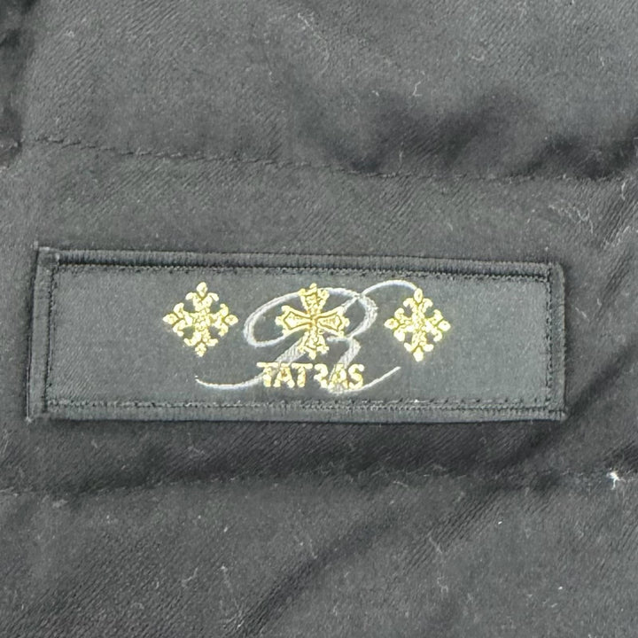 美品☆TATRAS タトラス LTAT22A4581-D Rライン CIMA チマ ウール シルク ファー・フード付 ダウンコート ダークネイビー 03 正規品
