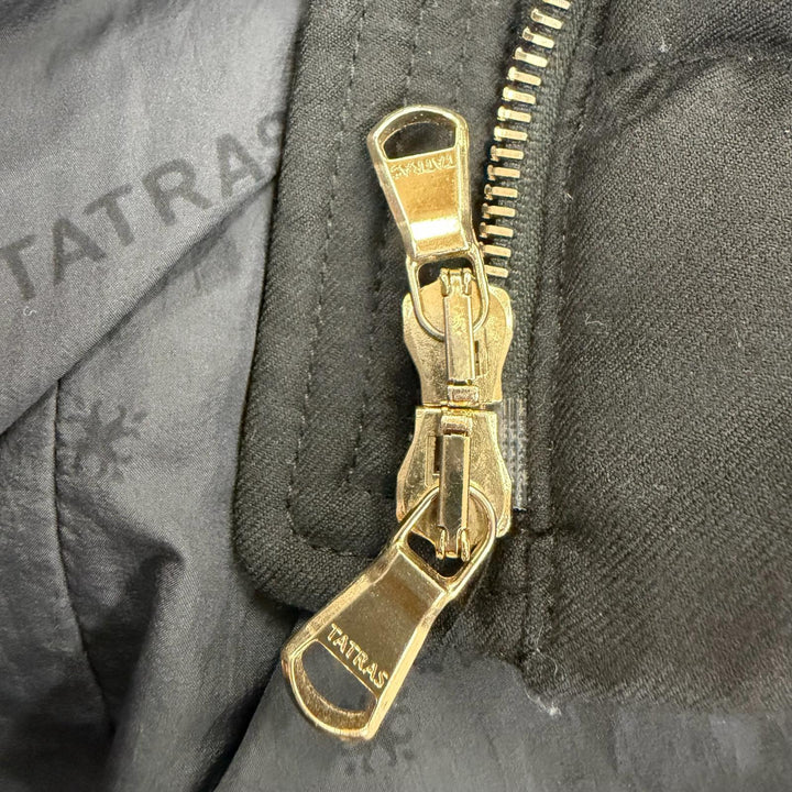 美品☆TATRAS タトラス LTAT22A4581-D Rライン CIMA チマ ウール シルク ファー・フード付 ダウンコート ダークネイビー 03 正規品