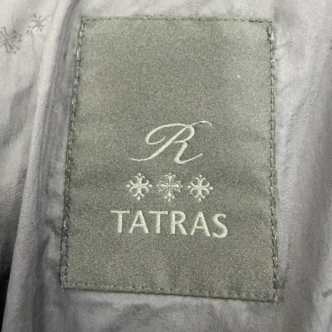 美品☆TATRAS タトラス LTAT22A4581-D Rライン CIMA チマ ウール シルク ファー・フード付 ダウンコート ダークネイビー 03 正規品