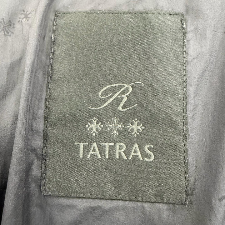 美品☆TATRAS タトラス LTAT22A4581-D Rライン CIMA チマ ウール シルク ファー・フード付 ダウンコート ダークネイビー 03 正規品