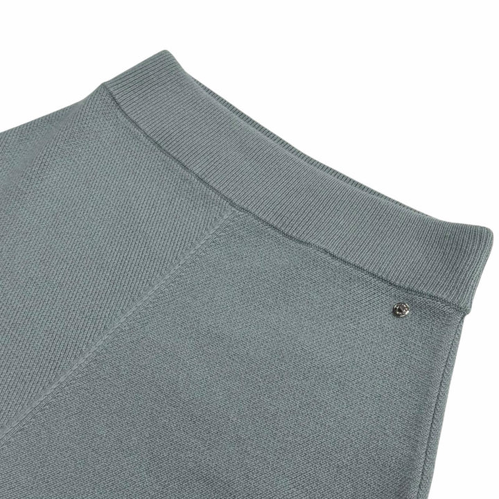 未使用品★HERMES エルメス 22AW 2H2300D1 カシミヤ100％ セリエ金具付き 台形 ニット スカート ブルー 38 英国製 正規品 レディース