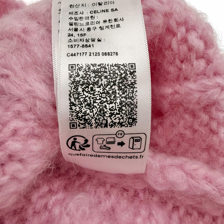 極美品◇CELINE セリーヌ 25AW 2ADMI884Z 24BY トリオンフデザイン アランモヘア ウール ニット XS イタリア製 正規品 レディース