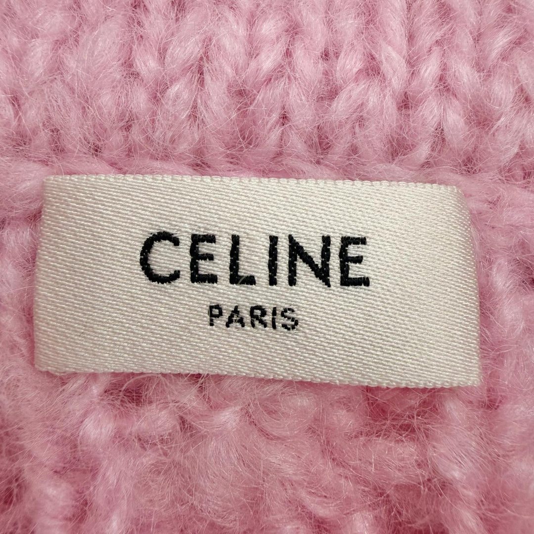 極美品◇CELINE セリーヌ 25AW 2ADMI884Z 24BY トリオンフデザイン アランモヘア ウール ニット XS イタリア製 正規品 レディース