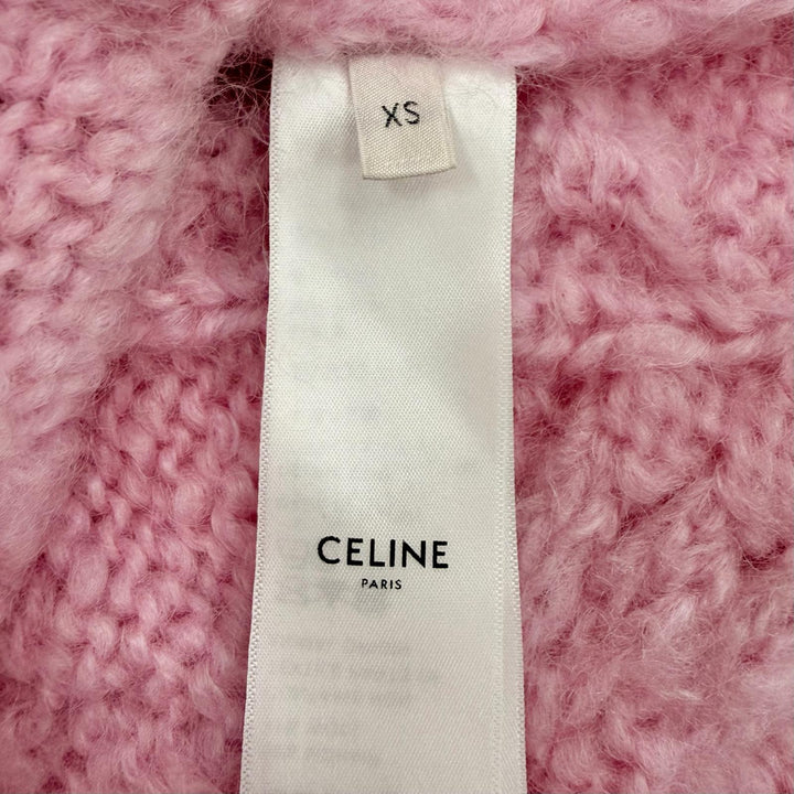 極美品◇CELINE セリーヌ 25AW 2ADMI884Z 24BY トリオンフデザイン アランモヘア ウール ニット XS イタリア製 正規品 レディース