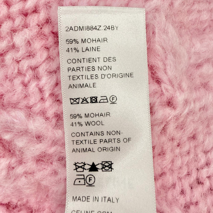 極美品◇CELINE セリーヌ 25AW 2ADMI884Z 24BY トリオンフデザイン アランモヘア ウール ニット XS イタリア製 正規品 レディース