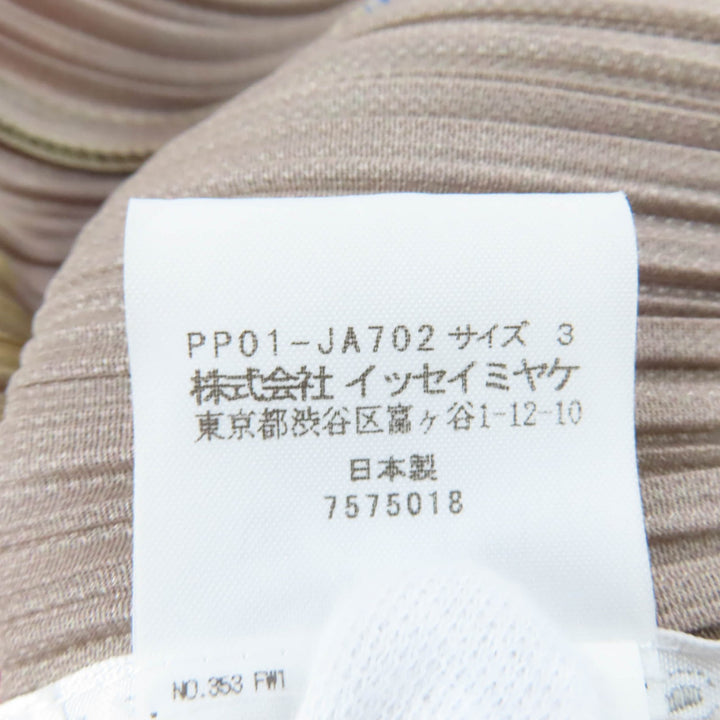 極美品☆PLEATS PLEASE プリーツプリーズ イッセイミヤケ 20SS PP01-JA702 総柄 ロング丈 カーディガン マルチ 3 正規品 レディース