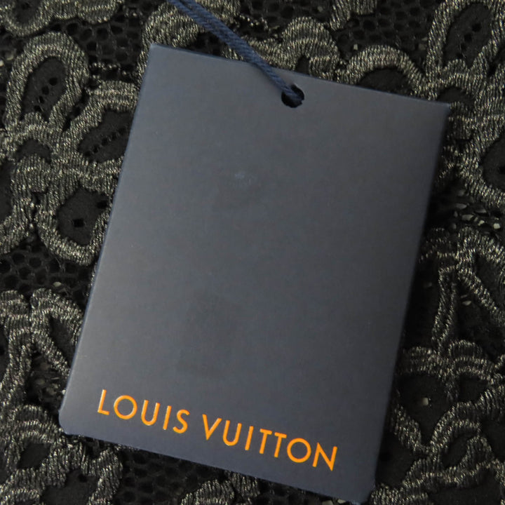 未使用品☆LOUIS VUITTON ルイヴィトン 23SS 1ABDG9 フローラルレース 半袖 カットソー ブラック系 36 イタリア製 正規品 レディース
