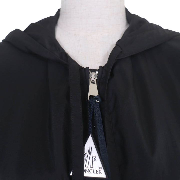 未使用品☆MONCLER モンクレール 23SS SUIR レザーロゴパッチ・フード付 ナイロンジャケット ダークネイビー 1 正規品 レディース