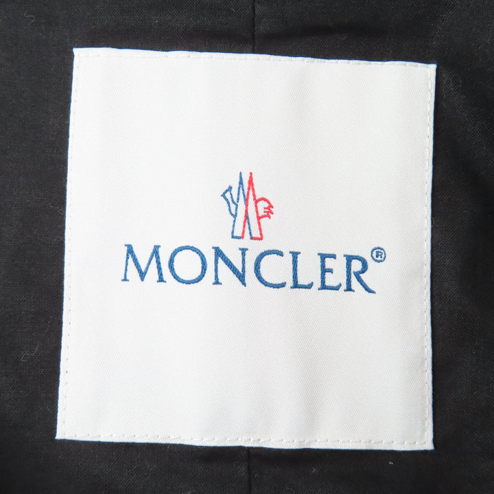 未使用品☆MONCLER モンクレール 23SS SUIR レザーロゴパッチ・フード付 ナイロンジャケット ダークネイビー 1 正規品 レディース