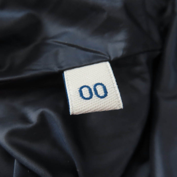 極美品☆MONCLER モンクレール HERMINE エルミンヌ ロゴワッペン・フード付 ダウンコート ネイビー 00 正規品 レディース