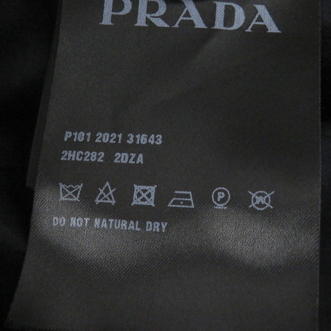 極美品□PRADA プラダ 2HC282 トライアングルポーチ ストライプ柄 ドリルハット バケットハット ブラウン系 L イタリア製 正規品 メンズ