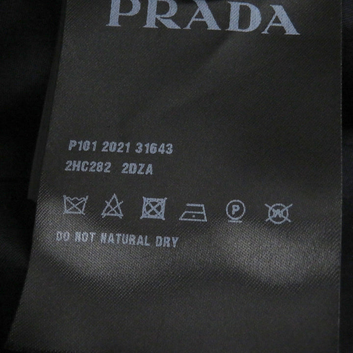 極美品□PRADA プラダ 2HC282 トライアングルポーチ ストライプ柄 ドリルハット バケットハット ブラウン系 L イタリア製 正規品 メンズ