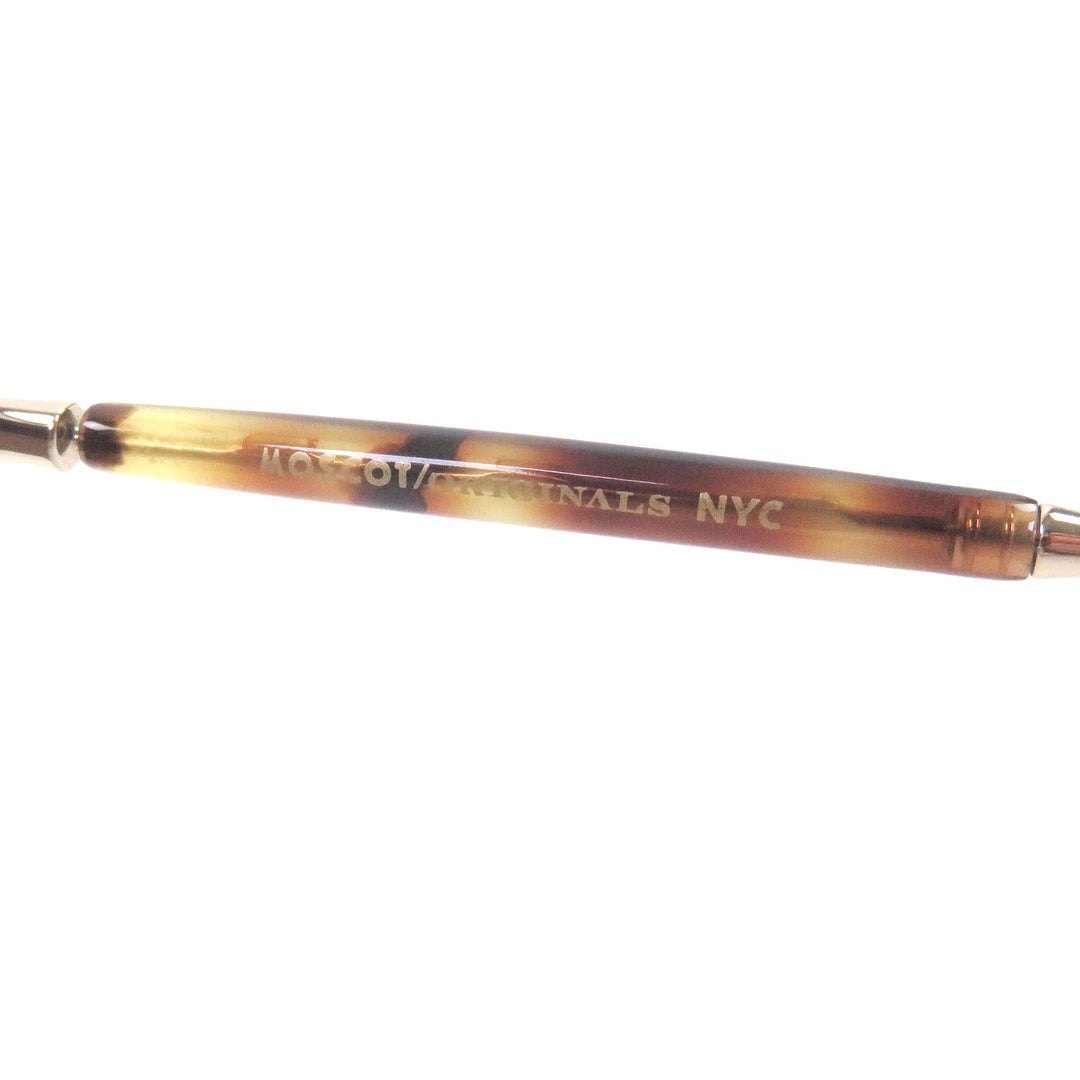 極美品□MOSCOT モスコット PUNIM SE べっこう柄 ナビゲーター型 希少 サングラス アイウェア ゴールド ブラウンデミ 49□21-140 メンズ