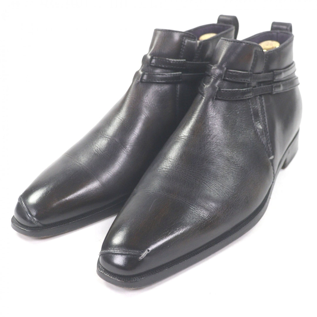 良品□Berluti ベルルッティ スカーズ スクリットレザー オルガ期 カリグラフィ チェルシーブーツ ダークブラウン系 26cm相当 メンズ