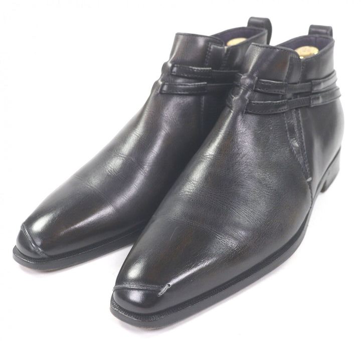 良品□Berluti ベルルッティ スカーズ スクリットレザー オルガ期 カリグラフィ チェルシーブーツ ダークブラウン系 26cm相当 メンズ