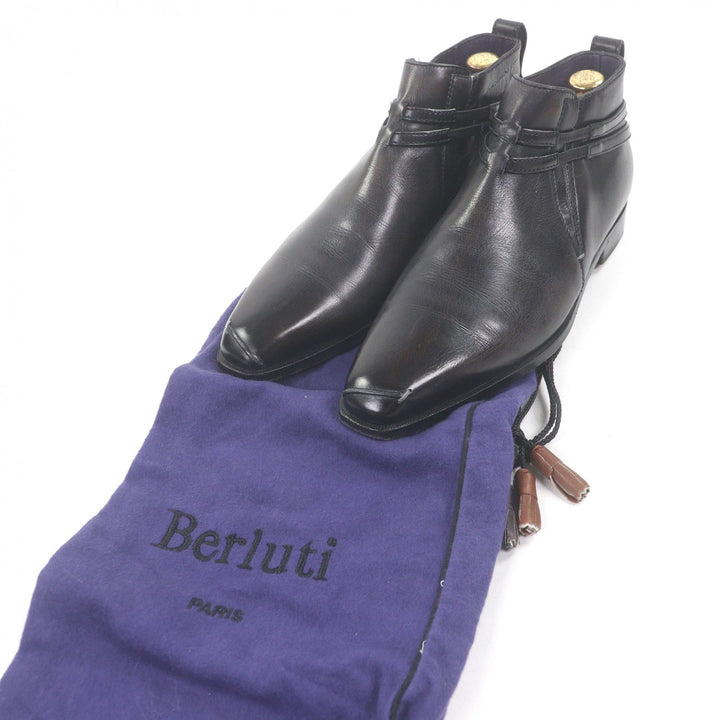 良品□Berluti ベルルッティ スカーズ スクリットレザー オルガ期 カリグラフィ チェルシーブーツ ダークブラウン系 26cm相当 メンズ