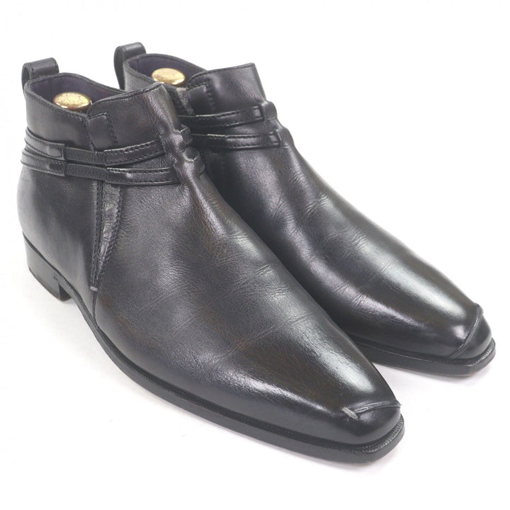良品□Berluti ベルルッティ スカーズ スクリットレザー オルガ期 カリグラフィ チェルシーブーツ ダークブラウン系 26cm相当 メンズ