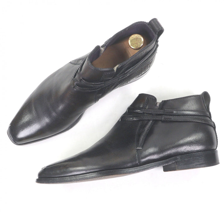 良品□Berluti ベルルッティ スカーズ スクリットレザー オルガ期 カリグラフィ チェルシーブーツ ダークブラウン系 26cm相当 メンズ