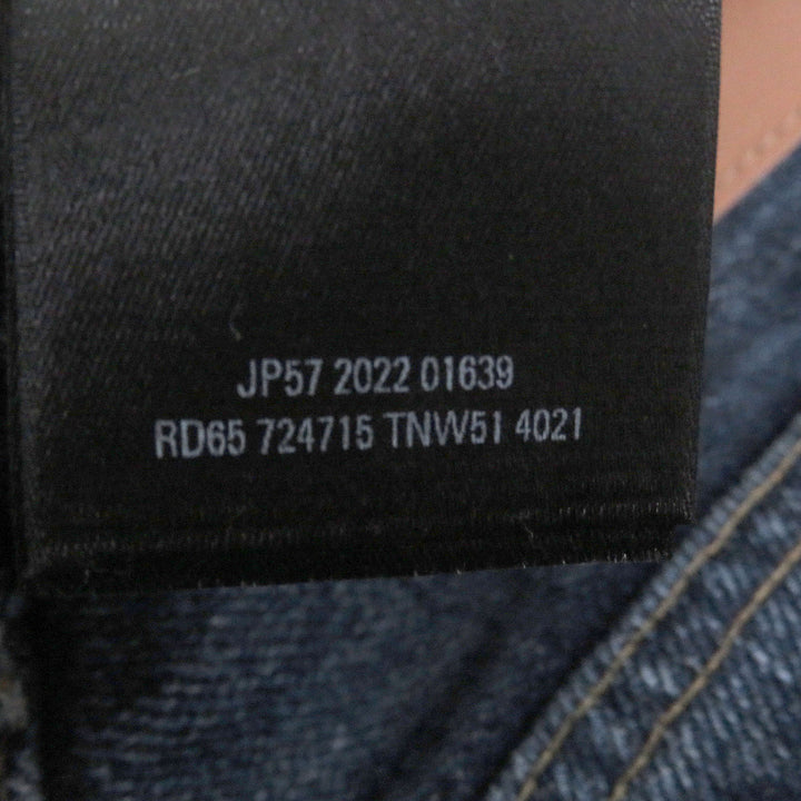 極美品□BALENCIAGA バレンシアガ 23SS 724715 RELAXED JEANS DEEP BLUE ボタンフライ デニムパンツ インディゴブルー 32 正規品 メンズ
