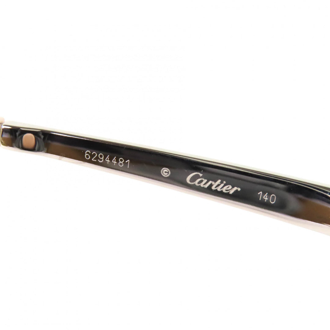 良品△Cartier カルティエ T8201067 レディ トリニティ ロゴ サングラス アイウェア ペールピンク 140 フランス製 レディース