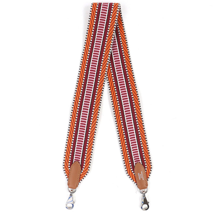 美品△HERMES エルメス バンドリエール サングルカヴァル ショルダーストラップ オレンジミニウム オレンジミニアン ゴールド ローズ B刻